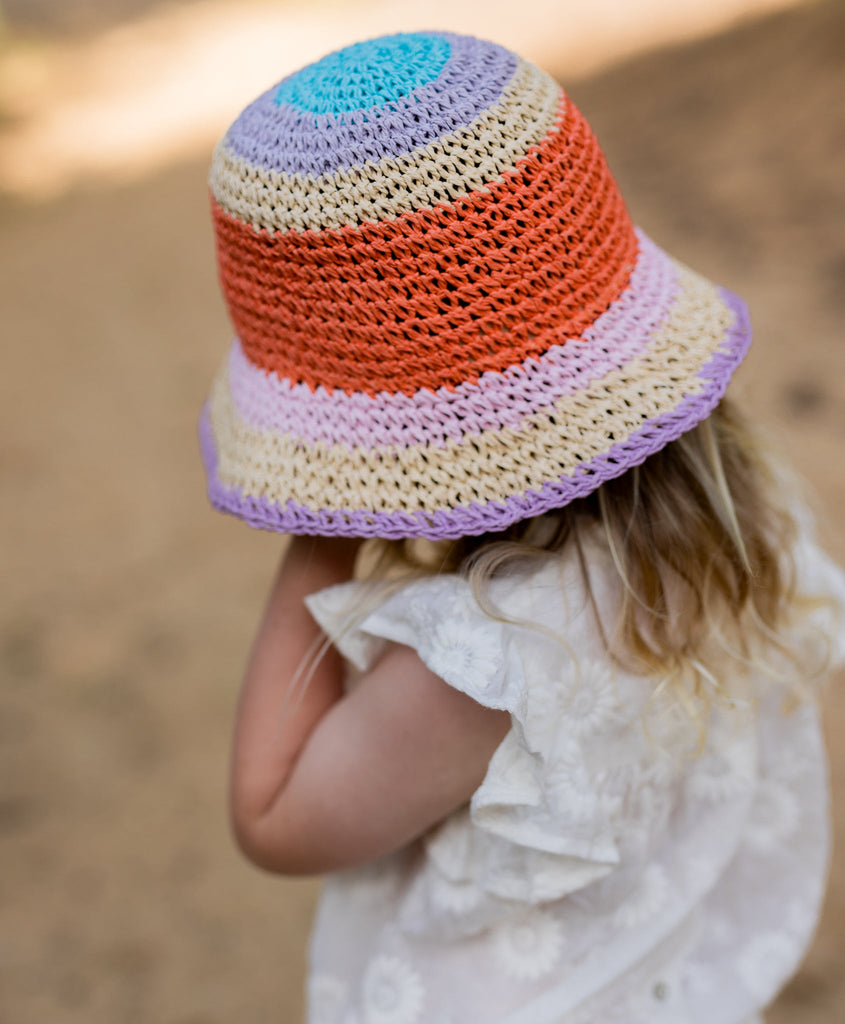 Astrid Crochet Straw Hat - Acorn Kids Accessories