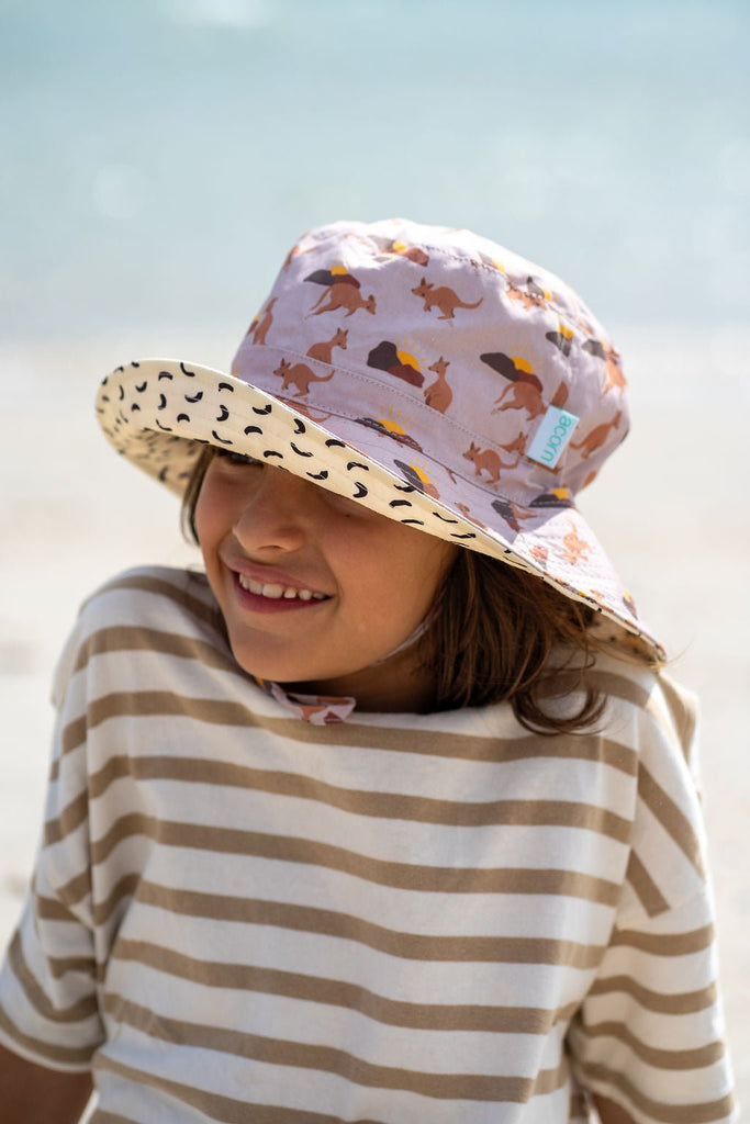 Aussie Sunset Wide Brim Bucket Hat - Acorn Kids Accessories