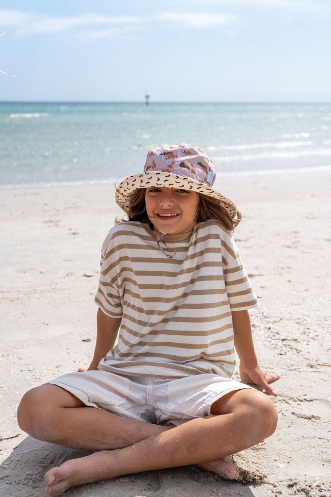 Aussie Sunset Wide Brim Bucket Hat - Acorn Kids Accessories