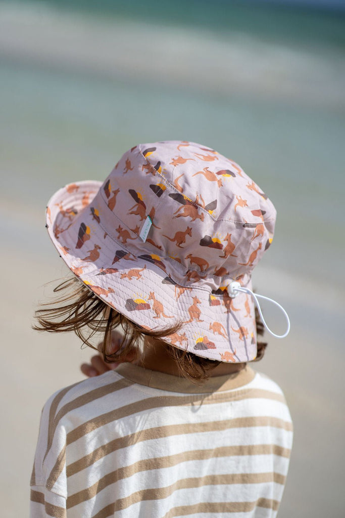 Aussie Sunset Wide Brim Bucket Hat - Acorn Kids Accessories