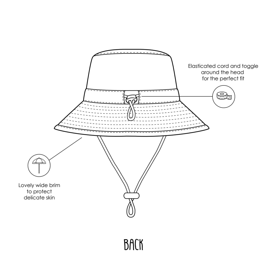 Aussie Sunset Wide Brim Bucket Hat - Acorn Kids Accessories