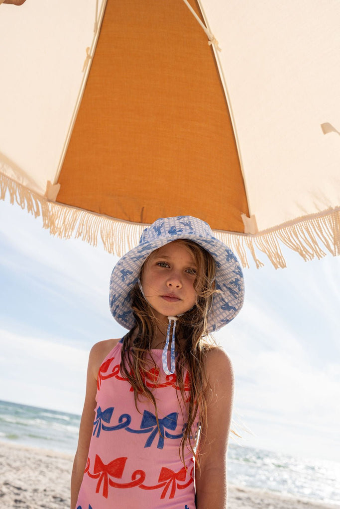 Blue Lobster Wide Brim Swim Hat - Acorn Kids Accessories