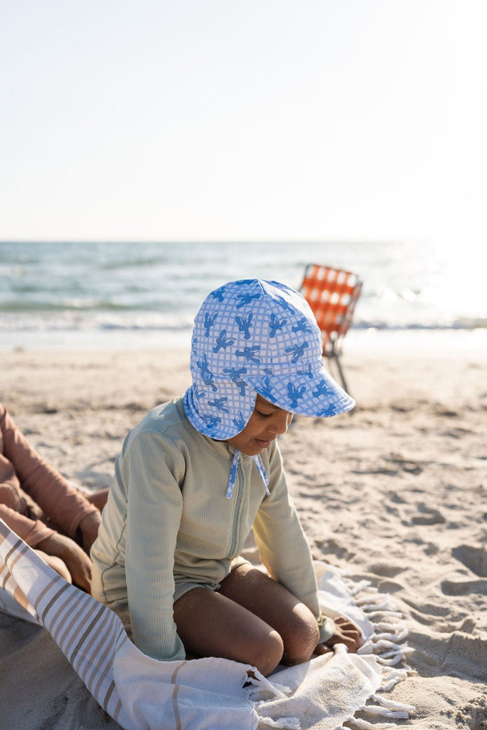 Blue Lobsters Swim Flap Cap - Acorn Kids Accessories