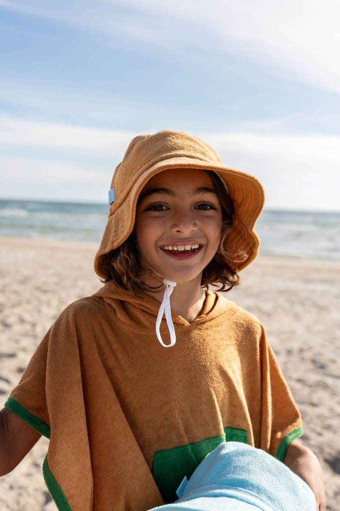 Caramel Terry Towelling Bucket Hat - Acorn Kids Accessories