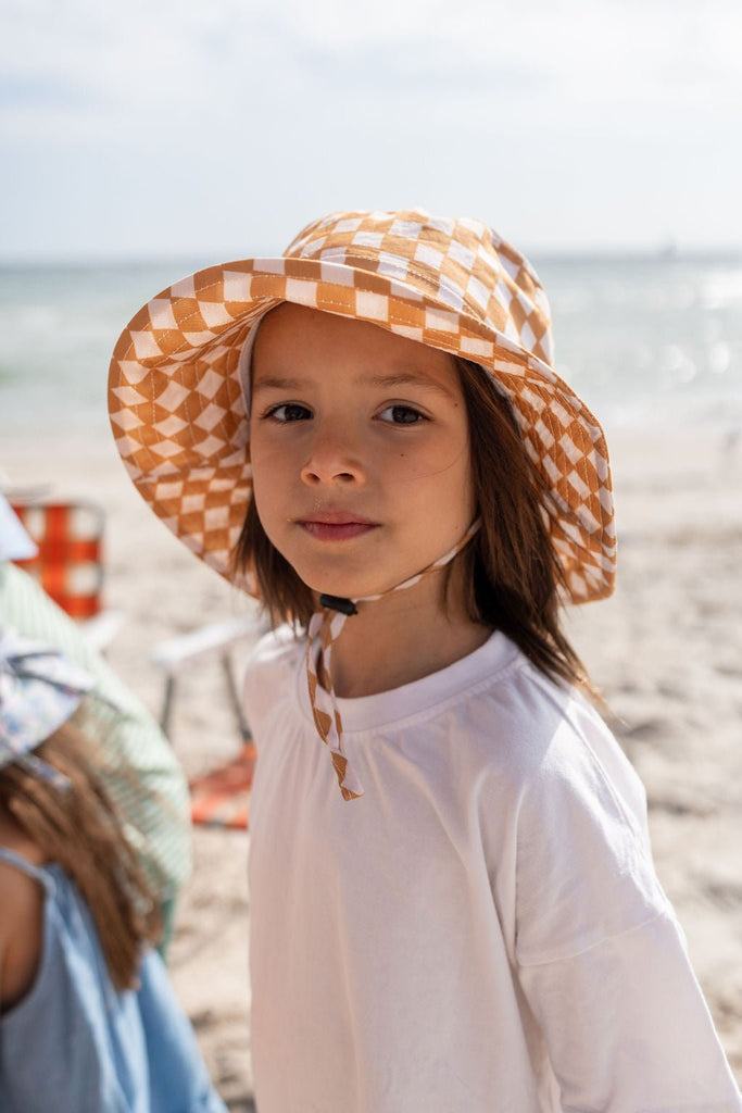 Checkmate Wide Brim Bucket Hat - Acorn Kids Accessories