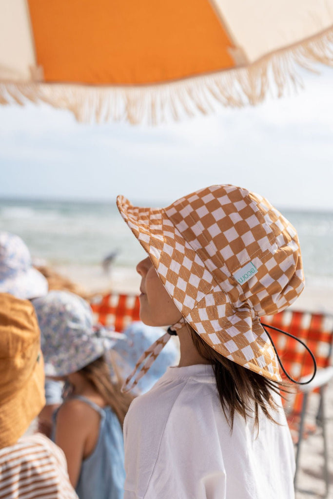 Checkmate Wide Brim Bucket Hat - Acorn Kids Accessories