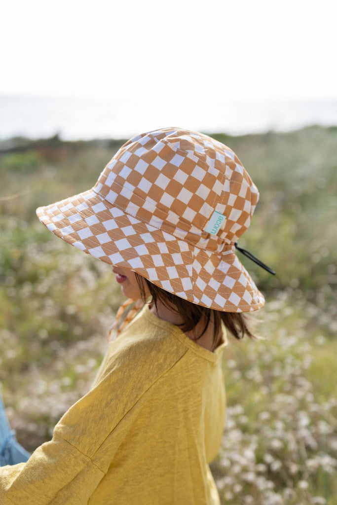 Checkmate Wide Brim Bucket Hat - Acorn Kids Accessories