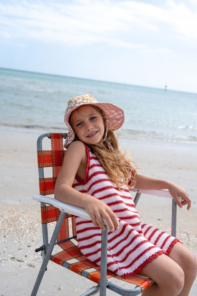 Daisy Chain Wide Brim Reversible Sunhat - Acorn Kids Accessories