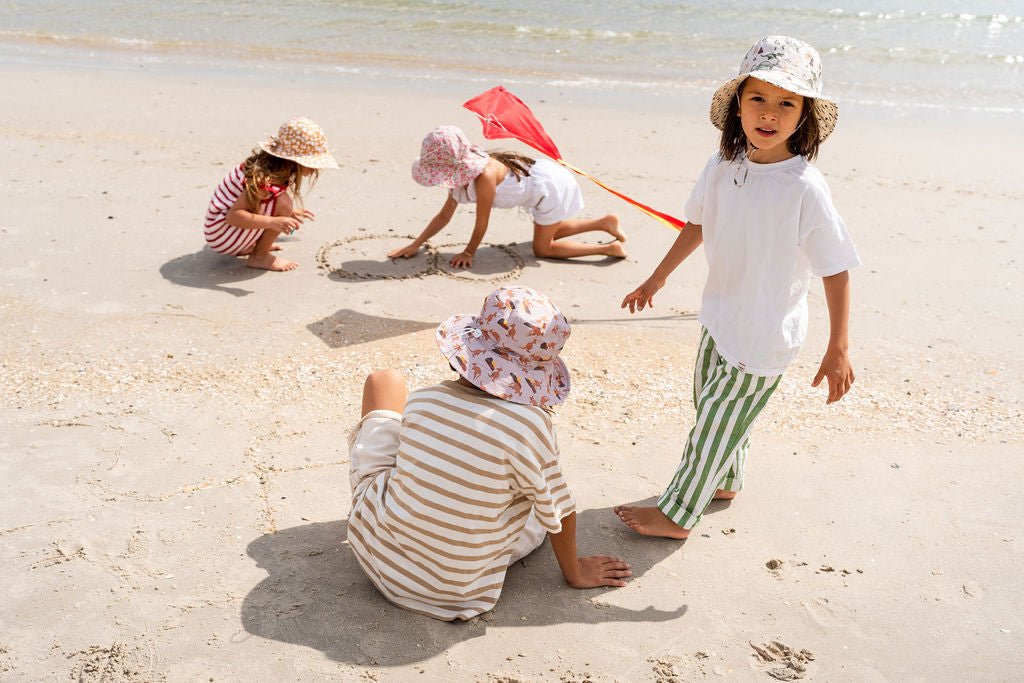 Dino Delight Wide Brim Bucket Hat - Acorn Kids Accessories