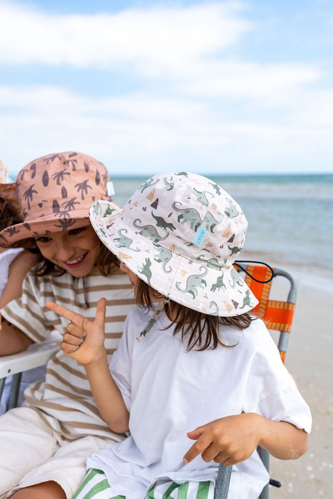 Dino Delight Wide Brim Bucket Hat - Acorn Kids Accessories