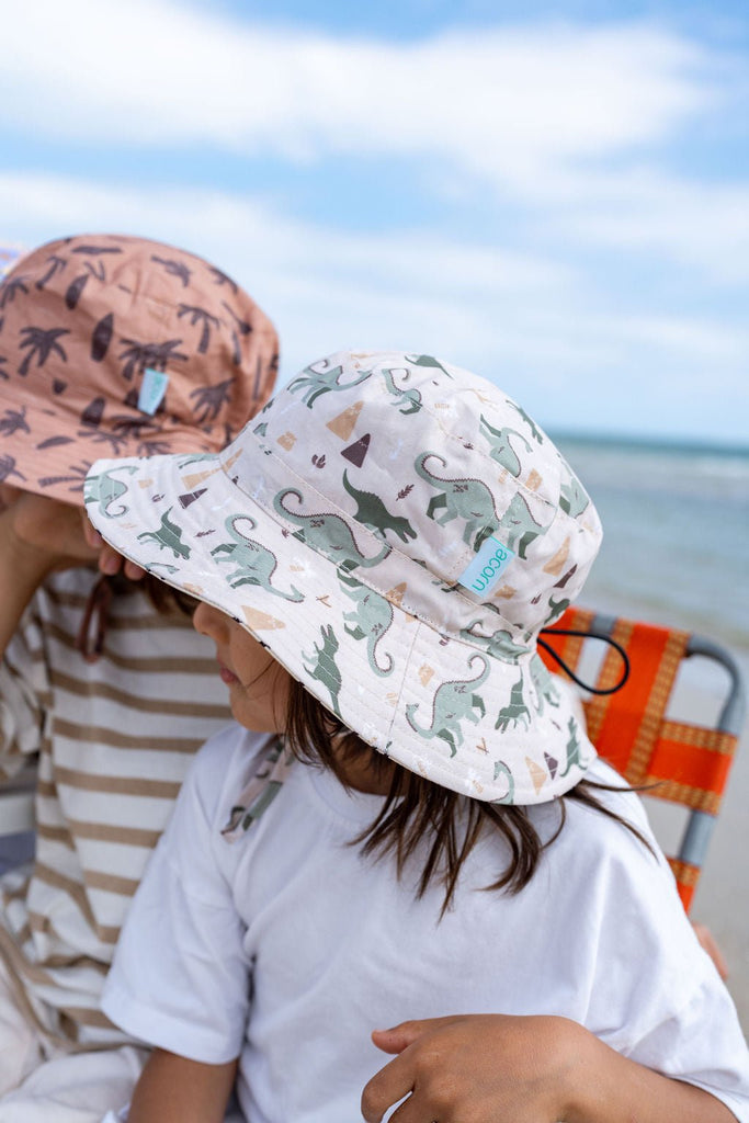 Dino Delight Wide Brim Bucket Hat - Acorn Kids Accessories