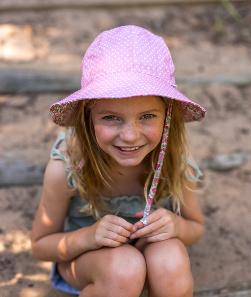 Harper Wide Brim Reversible Sunhat - Acorn Kids Accessories