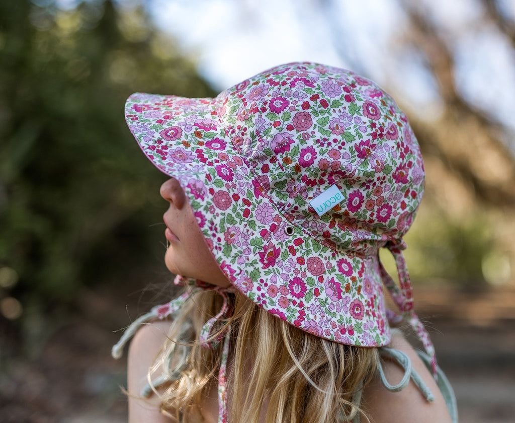 Harper Wide Brim Reversible Sunhat - Acorn Kids Accessories