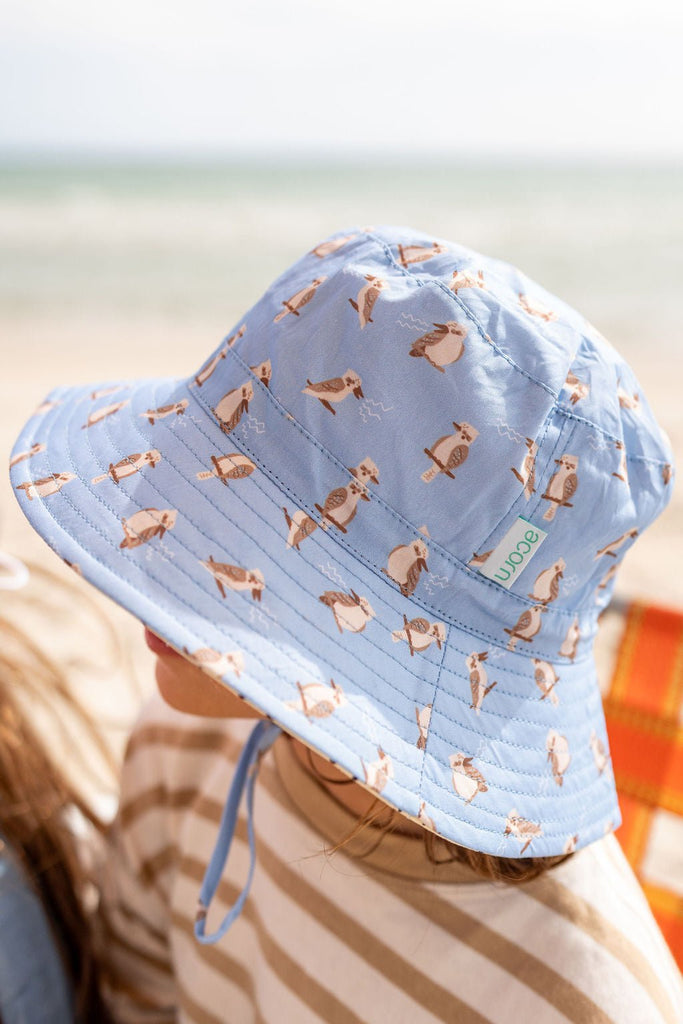 Kookaburra Wide Brim Bucket Hat - Acorn Kids Accessories