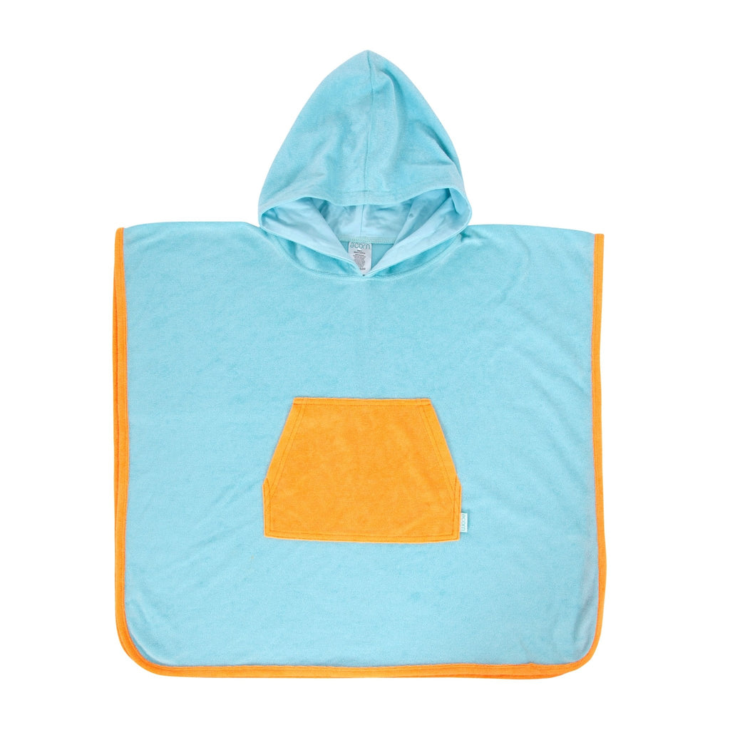 Light Blue Terry Towling Hooded Towel - Acorn Kids Accessories