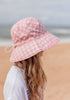 Pink Checks Broad Brim Bucket Hat - Acorn Kids Accessories