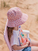 Pink Checks Broad Brim Bucket Hat - Acorn Kids Accessories