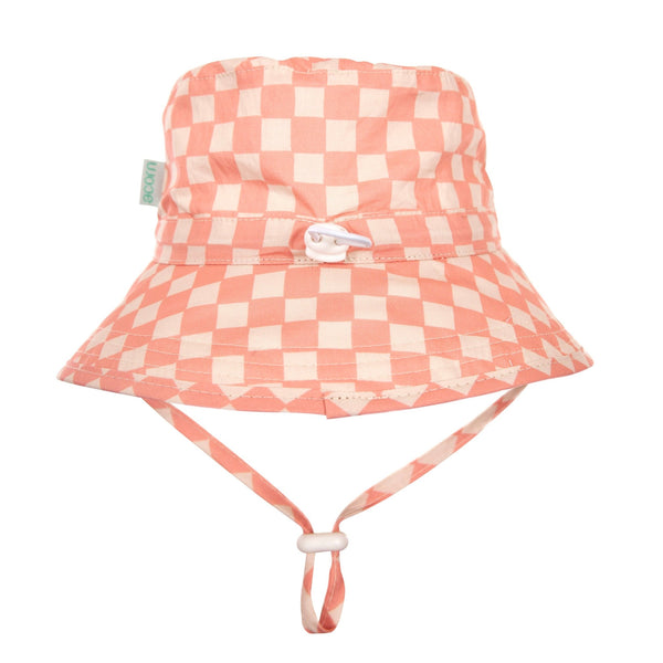 Pink Checks Broad Brim Bucket Hat - Acorn Kids Accessories