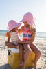 Pink Gingham Wide Brim Swim Hat - Acorn Kids Accessories