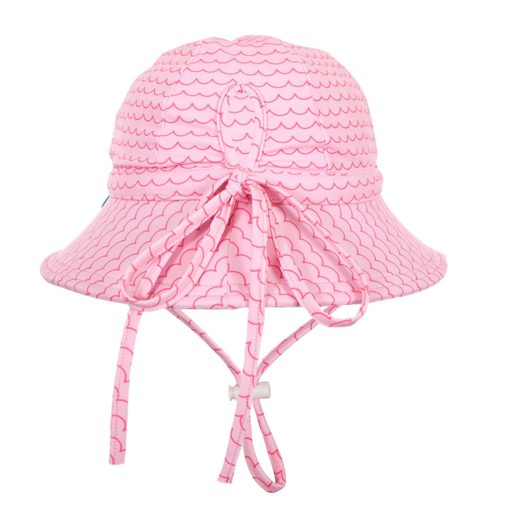 Pink Waves Wide Brim Swim Hat - Acorn Kids Accessories