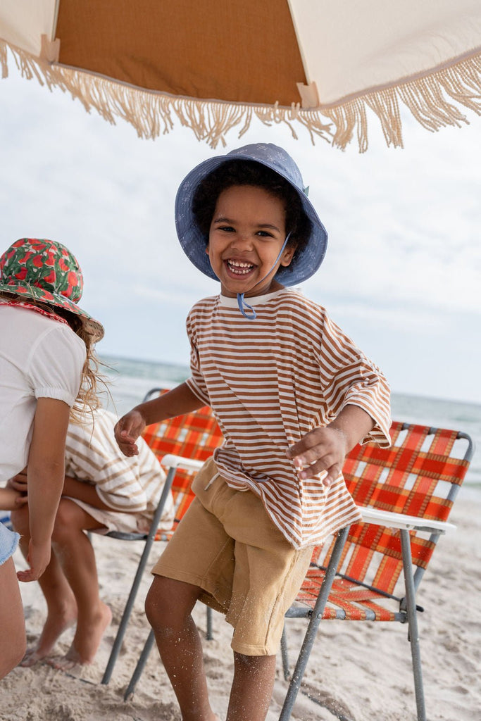 Row Boats Wide Brim Bucket Hat - Acorn Kids Accessories