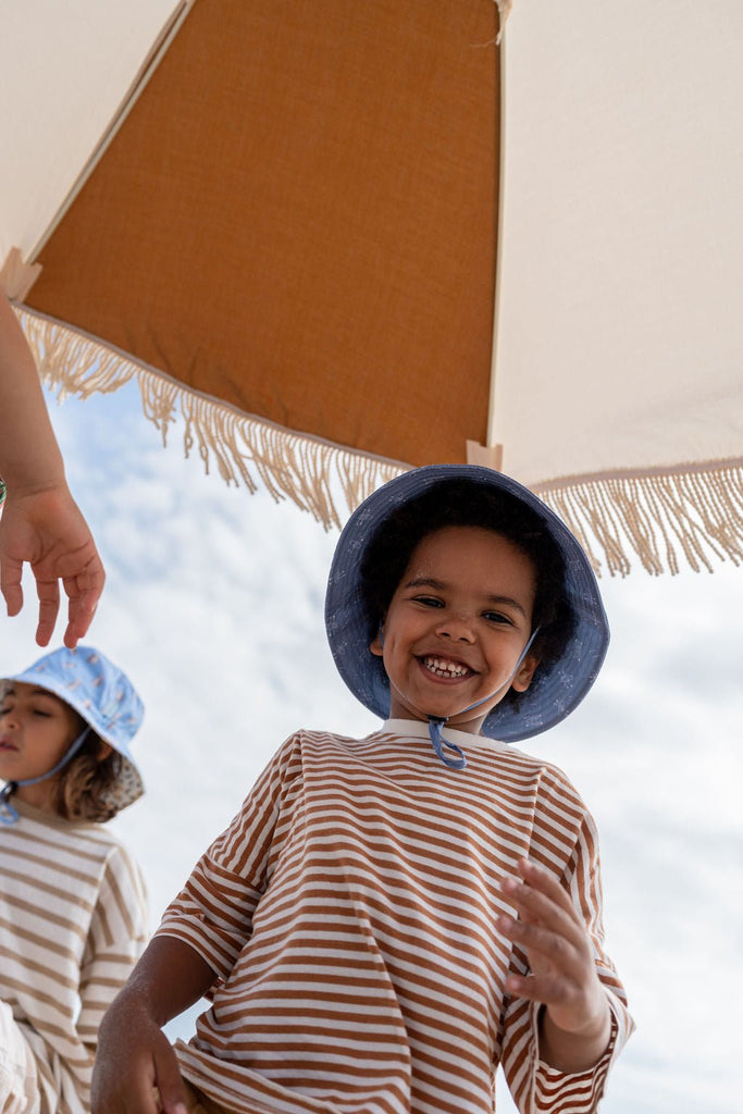 Row Boats Wide Brim Bucket Hat - Acorn Kids Accessories