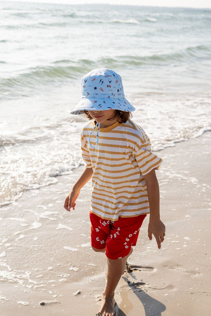 Sea Life Wide Brim Swim Bucket Hat - Acorn Kids Accessories