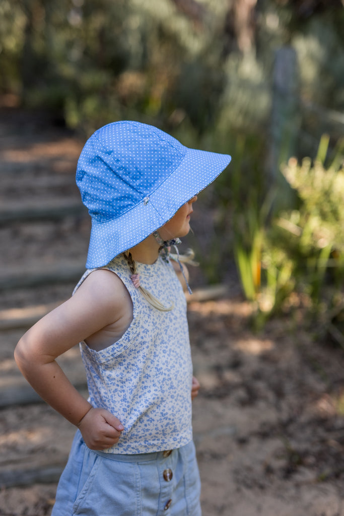 Sophia Wide Brim Reversible Sunhat - Acorn Kids Accessories