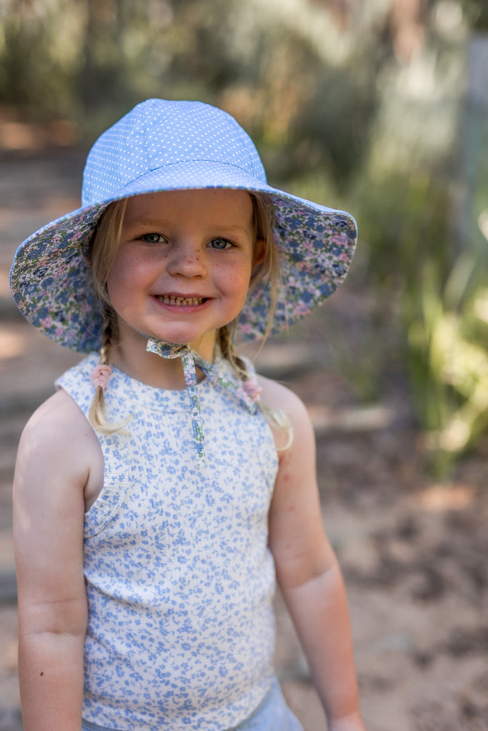 Sophia Wide Brim Reversible Sunhat - Acorn Kids Accessories