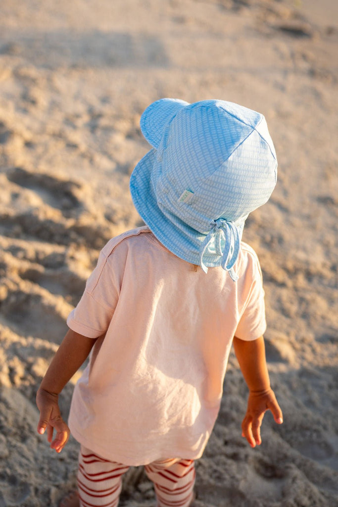 Teal Dashes Flap Hat - Acorn Kids Accessories